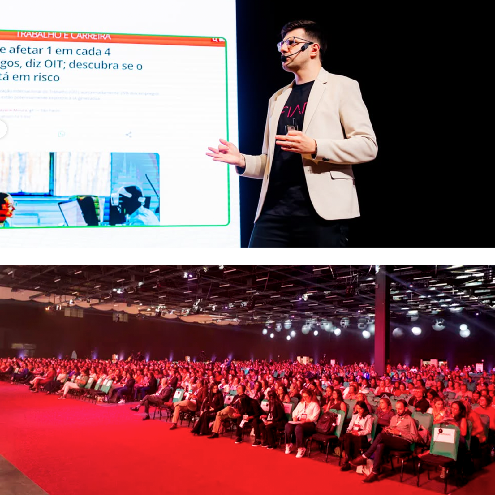 Apresentação em evento corporativo